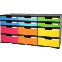 Exacompta ECOBlack Schubladenbox Kunststoff Mehrfarbig 86,4 x 35,4 x 42,2 cm 1