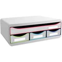 Exacompta Black Office Schubladenbox Kunststoff Mehrfarbig, Weiß 35,5 x 27 x 13,5 cm 1