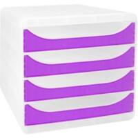 Exacompta Schubladenbox Kunststoff Violett