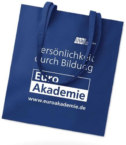 Baumwolltaschen Blau Euro Akademie 10 Stück