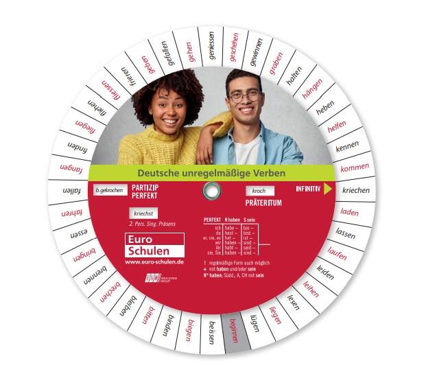 Verbwheel DE Unregelmäßige Verben Euro Schulen 10 Stück