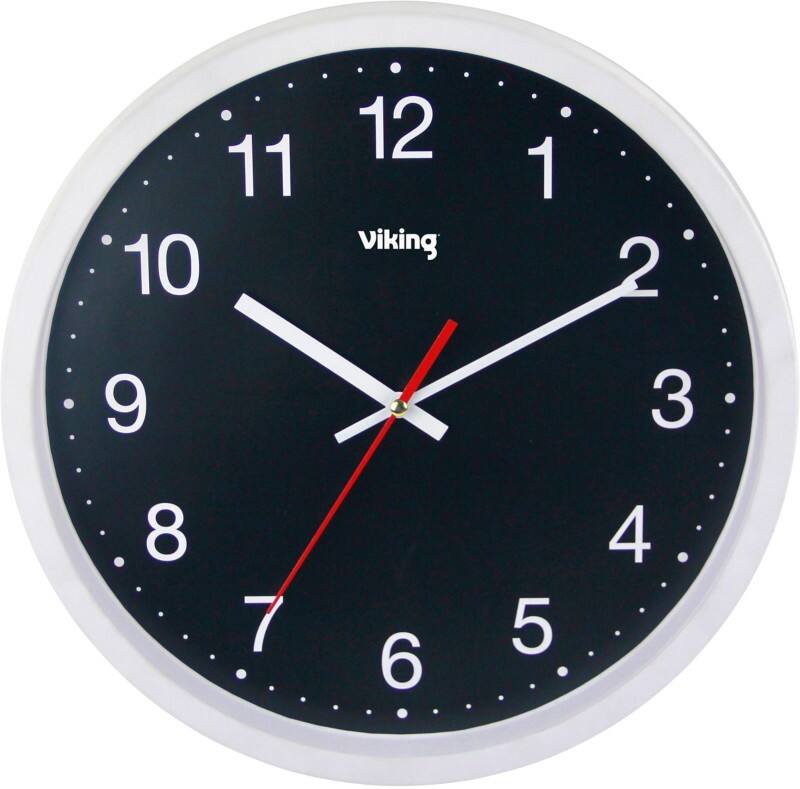Viking Analog Wanduhr Schwarz, Weiß 31,5 x 5 cm