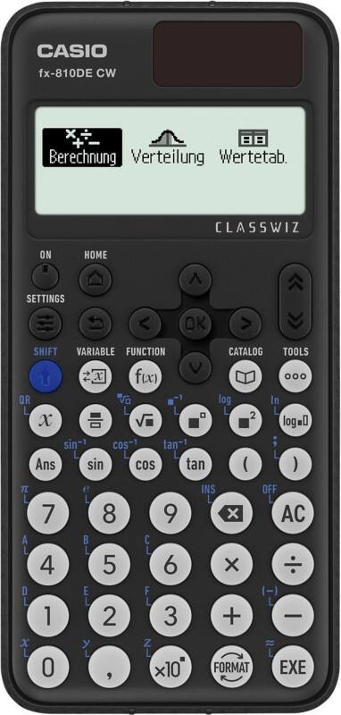 Casio ClassWiz Wissenschaftlicher Taschenrechner Schwarz FX-810DE CW