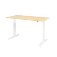 Hammerbacher VXMKA Elektrisch Höhenverstellbar Sitz-Stehschreibtisch Ahorn C-Fuß 1.600 (B) x 800 (T) x 1.200 (H) mm Spanplatte, Stahl