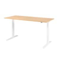 Hammerbacher VXMKA Elektrisch Höhenverstellbar Sitz-Stehschreibtisch Eiche C-Fuß 1.800 (B) x 800 (T) x 1.200 (H) mm Spanplatte, Stahl