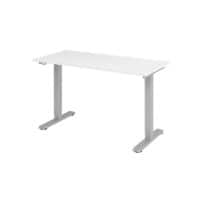 Hammerbacher VXMST Elektrisch Höhenverstellbar Sitz-Stehschreibtisch Weiß T-Fuß 1.400 (B) x 672 (T) x 1.200 (H) mm Spanplatte, Stahl