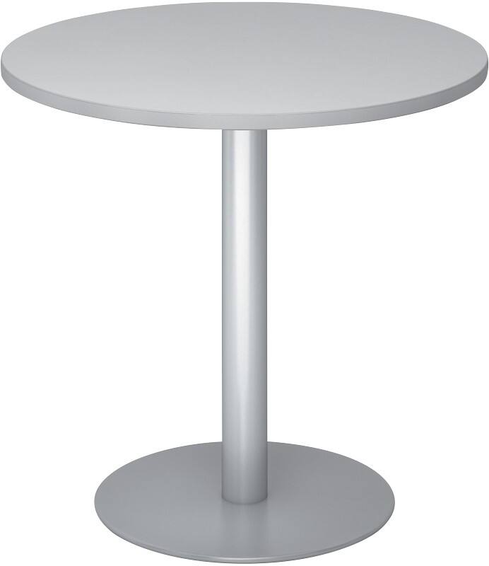 Hammerbacher VSTF Konferenztisch Grau Wangen-Fuß 800 (B) x 800 (T) x 745 (H) mm Spanplatte, Stahl