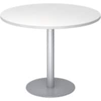 Hammerbacher VSTF Konferenztisch Weiß Wangen-Fuß 1.000 (B) x 1.000 (T) x 745 (H) mm Spanplatte, Stahl