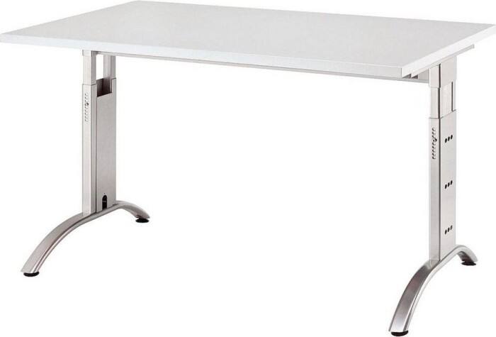 Hammerbacher VFS Schreibtisch Grau C-Fuß 1.200 (B) x 800 (T) x 850 (H) mm Spanplatte, Stahl