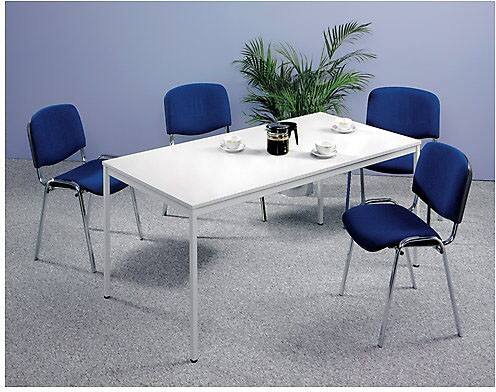 Hammerbacher VVS Konferenztisch Buche 4 Metallfüße 1.600 (B) x 800 (T) x 720 (H) mm Spanplatte, Stahl