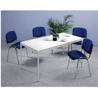 Hammerbacher VVS Konferenztisch Buche 4 Metallfüße 1.600 (B) x 800 (T) x 720 (H) mm Spanplatte, Stahl