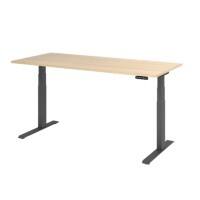 Hammerbacher VXDKB Sitz-Stehschreibtisch Eiche C-Fuß 1.800 (B) x 800 (T) x 1.290 (H) mm Spanplatte, Stahl