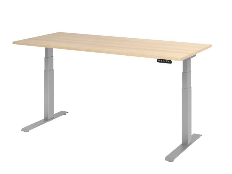 Hammerbacher VXDKB Sitz-Stehschreibtisch Eiche C-Fuß 1.800 (B) x 800 (T) x 1.290 (H) mm Spanplatte, Stahl