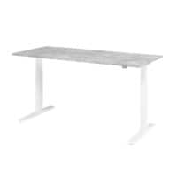 Hammerbacher VXMKA Elektrisch Höhenverstellbar Sitz-Stehschreibtisch Grau C-Fuß 1.800 (B) x 800 (T) x 1.200 (H) mm Spanplatte, Stahl