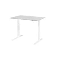 Hammerbacher VXMKA Elektrisch Höhenverstellbar Sitz-Stehschreibtisch Grau C-Fuß 1.200 (B) x 800 (T) x 1.200 (H) mm Spanplatte, Stahl