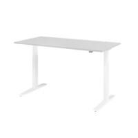 Hammerbacher VXMKA Elektrisch Höhenverstellbar Sitz-Stehschreibtisch Grau C-Fuß 1.600 (B) x 800 (T) x 1.200 (H) mm Spanplatte, Stahl
