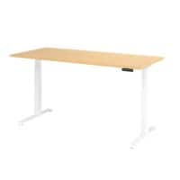 Hammerbacher VXDKB Elektrisch Höhenverstellbar Sitz-Stehschreibtisch Ahorn C-Fuß 1.800 (B) x 800 (T) x 1.290 (H) mm Spanplatte, Stahl