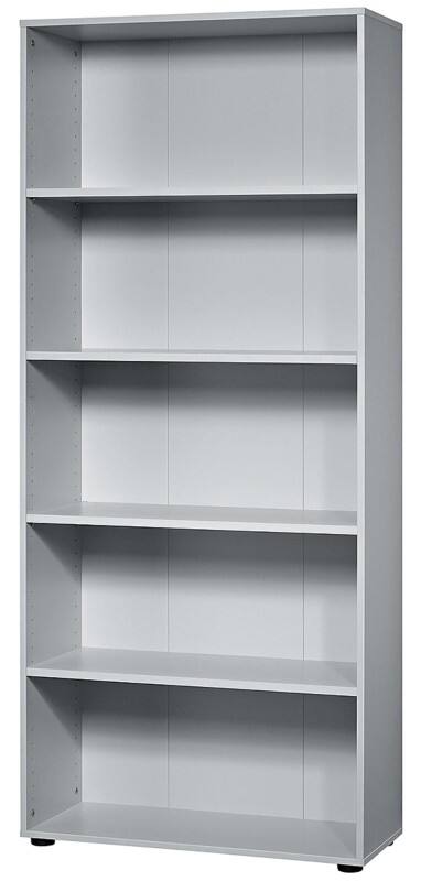 Hammerbacher Matrix Melaminharzbeschichtete Spanplatte Schreibtisch 4 Fachböden 800 x 330 x 1.880 mm Grau