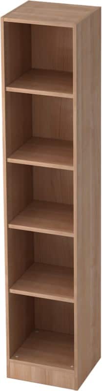 Hammerbacher Holz Regal 4 Fachböden 406 x 400 x 2.004 mm Braun Walnuss