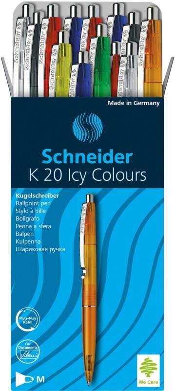 Schneider Kugelschreiber K20 Blau 0.5 mm 20 Stück