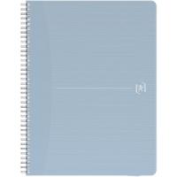 OXFORD My Rec’Up Notizbuch DIN A4 Liniert Doppeldraht Matt Lackierter Karton Blau Nicht perforiert 90 Seiten 90 Blatt