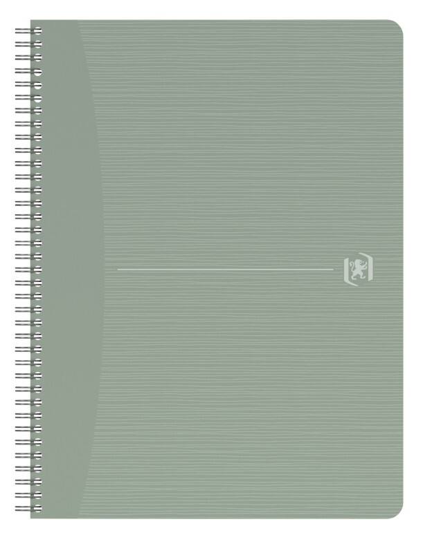 OXFORD My Rec’Up Notizbuch DIN A4 Liniert Doppeldraht Matt Lackierter Karton Grün Nicht perforiert 90 Seiten 90 Blatt