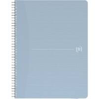 OXFORD My Rec’Up Notizbuch DIN A5 Kariert Doppeldraht Matt Lackierter Karton Blau Nicht perforiert 180 Seiten 90 Blatt