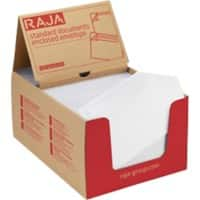 RAJA Selbstklebende Dokumententaschen DL PE (Polyethylen), Silikonpapier Transparent 22,5 (B) x 11,5 (H) cm 250 Stück