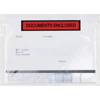 RAJA Selbstklebend Dokumententaschen PE (Polyethylen), Silikonpapier Transparent 16,5 x 22,5 cm 250 Stück