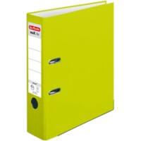 herlitz maX.file Protect Ordner A4 80 mm Neongrün 2 Ringe Pappkarton, PP (Polypropylen) Texturiert