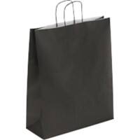 RAJA Tragetasche Papier Schwarz 40 x 14 x 35 cm 50 Stück