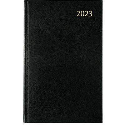 AURORA Buchkalender FA211Z A5 2023 1 Tag/1 Seite Papier Schwarz Deutsch, Englisch, Französisch, Italienisch, Niederländisch, Spanisch 14 x 2,2 x 21 cm