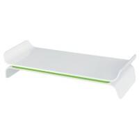 Leitz Ergo WOW Höhenverstellbarer Monitorständer 6504 bis 27” 483 x 200 x 112 mm Grün, Weiß