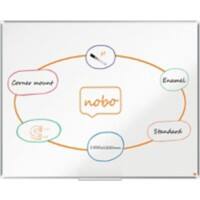 Nobo Premium Plus Wandmontierbares Magnetisches Whiteboard 1915147 Emaille Alurahmen 1500 x 1200 mm Weiß