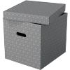 Esselte Home Aufbewahrungsbox 628289 Cube Groß 100% Recycelter Karton Grau 320 x 365 x 315 mm 3 Stück