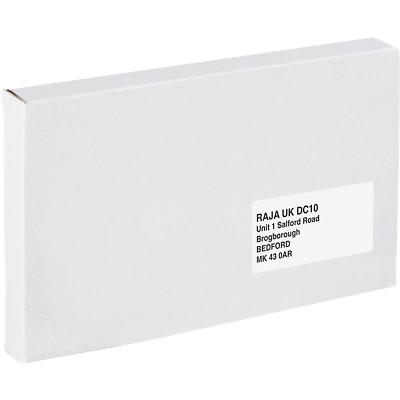 RAJA Versandkarton 1-wellig Pappe 120 (B) x 25 (T) x 165 (H) mm Weiß 50 Stück