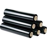 RAJA Stretchfolie 500 mm (B) x 300 m (L) 20 Mikron Schwarz 6 Stück
