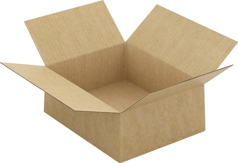 RAJA Versandkarton 1-wellig Pappe 200 (B) x 100 (T) x 250 (H) mm Braun 20 Stück