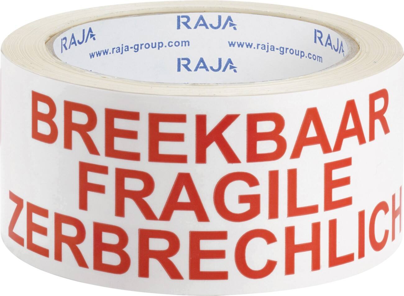 RAJA Signalklebeband UV-beständig Weiß, Rot 50 mm (B) x 66 m (L) PP (Polypropylen) Recycelt 70% 6 Stück