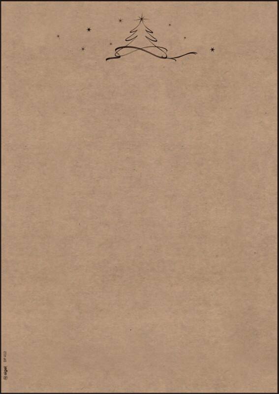 Sigel Weihnachten Geschenkpapier 21 x 12 cm Braun 100 Stück