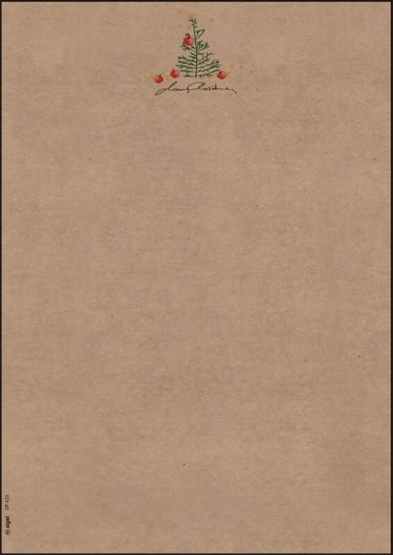 Sigel Weihnachten Geschenkpapier 21 x 12 cm Braun 100 Stück