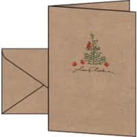 Sigel Weihnachtskarte 21,1 x 9 cm Braun 20 Stück