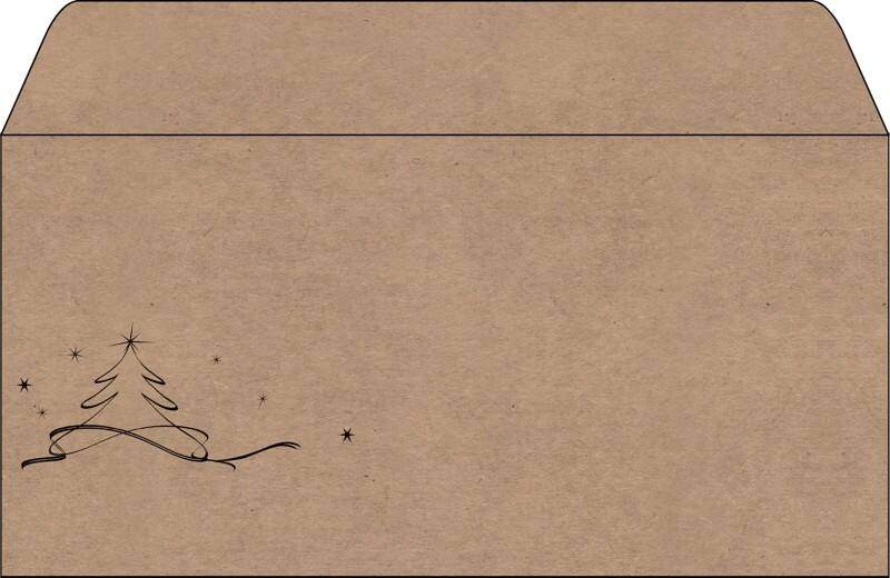 Sigel Weihnachten Briefumschläge 11,1 x 25 cm Braun 50 Stück