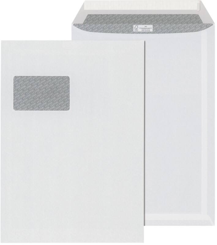 ÖKI Classic Versandtasche Fenster: Links DIN C4 324 (B) x 229 (H) mm Haftklebestreifen Weiß 90 g/m² 250 Stück