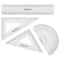 Westcott Geometrie-Set E-10303 00 Transparent 4-teilig