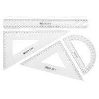 Westcott Geometrie-Set E-10304 00 Transparent 4-teilig