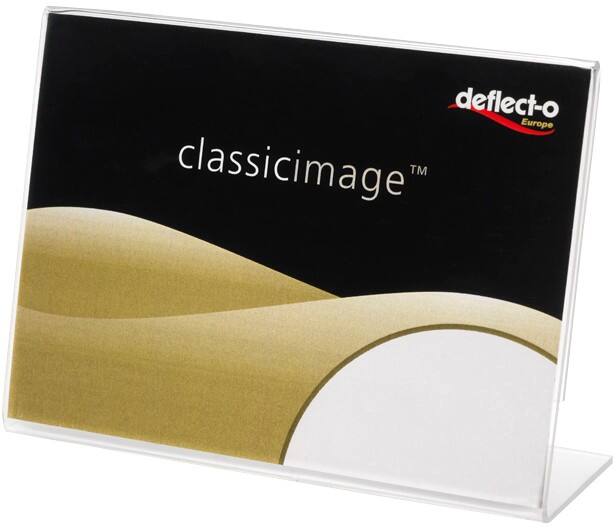 Deflecto Tischaufsteller A7 quer L-Form 10,1 (B) x 3,7 (T) x 7,7 (H) cm Transparent