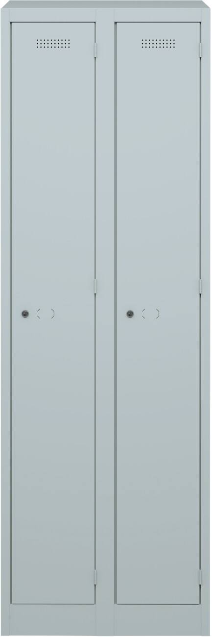 Bisley Primary Stahl Schließfach 1 Tür 2 abteile 900 x 500 x 1.800 mm Hellgrau