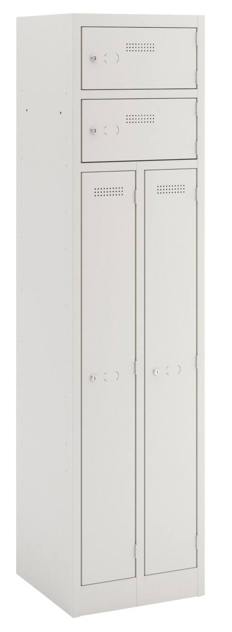 Bisley Primary Lockers Stahl Schließfach 450 x 450 x 1.800 mm Hellgrau