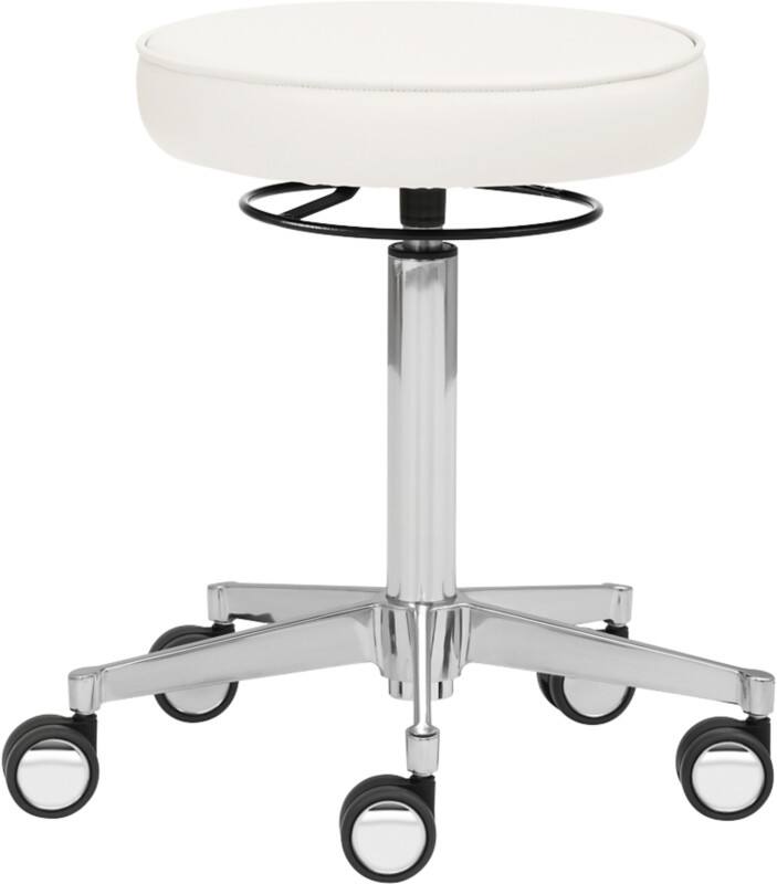mayer sitzmöbel 1295 Drehhocker Stoff Weiß 480 x 480 x 725 mm